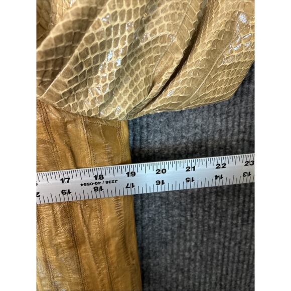 Vintage Womens Genuine Water Snakeskin Jacket Size 8 Tan Brown Made In England - Picture 14 of 15